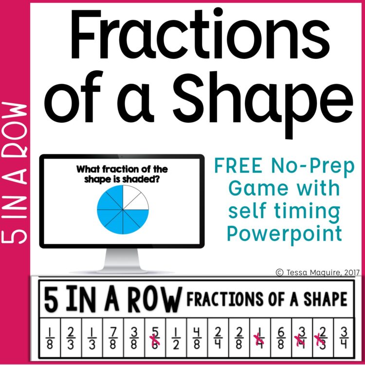 Fractions of a Shape 5 in a Row