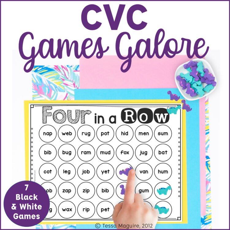 CVC Games Galore short vowel word reading games and activities