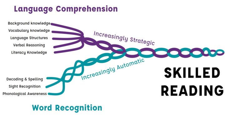 Scarborough's Rope for skilled reading: language comprehension and word recognition weaving together