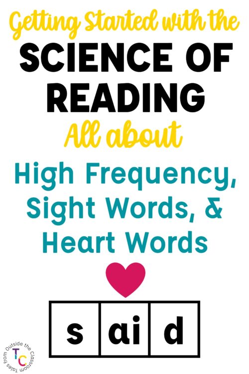 Getting Started with the Science of Reading: All About Sight Words High Frequency Words & Heart Words