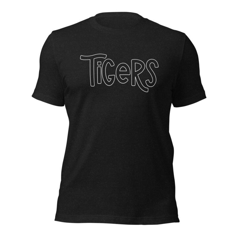 Black tigers mascot t-shirt