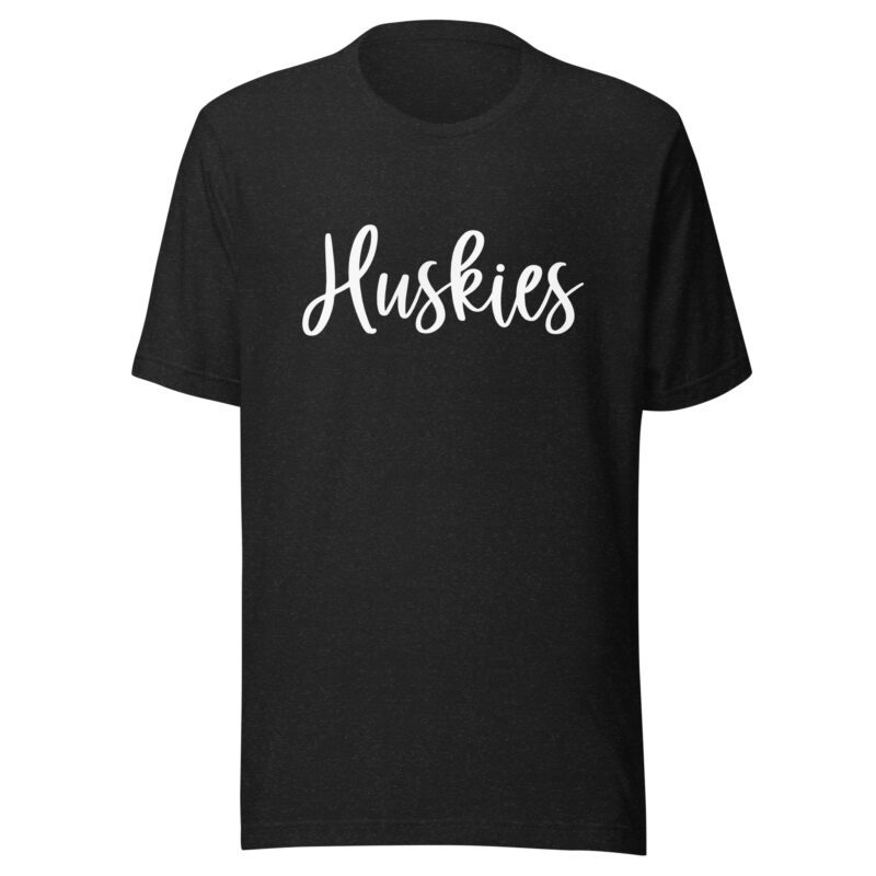 Heather black Huskies Mascot Shirt