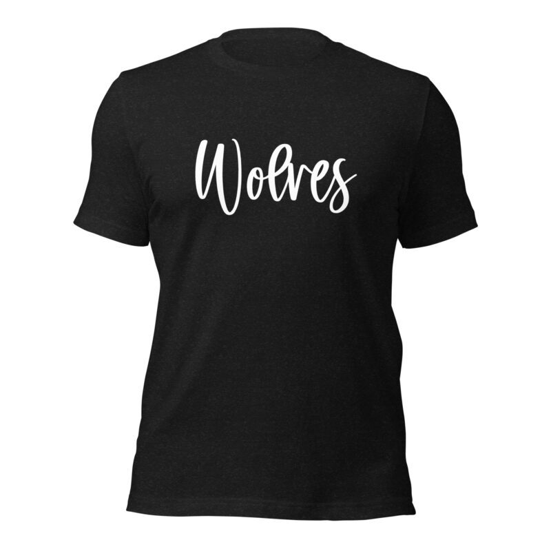 Heather black Wolves Mascot Shirt