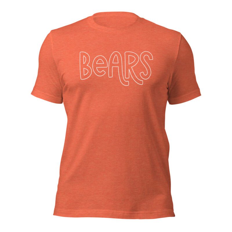 Heather orange Bears mascot t-shirt