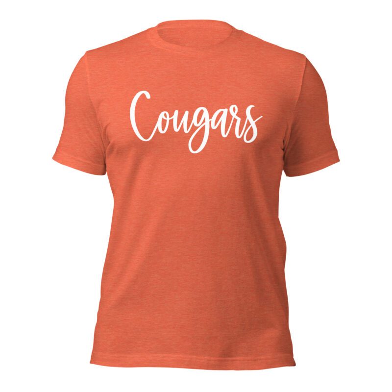 Heather orange Cougars Mascot Shirt