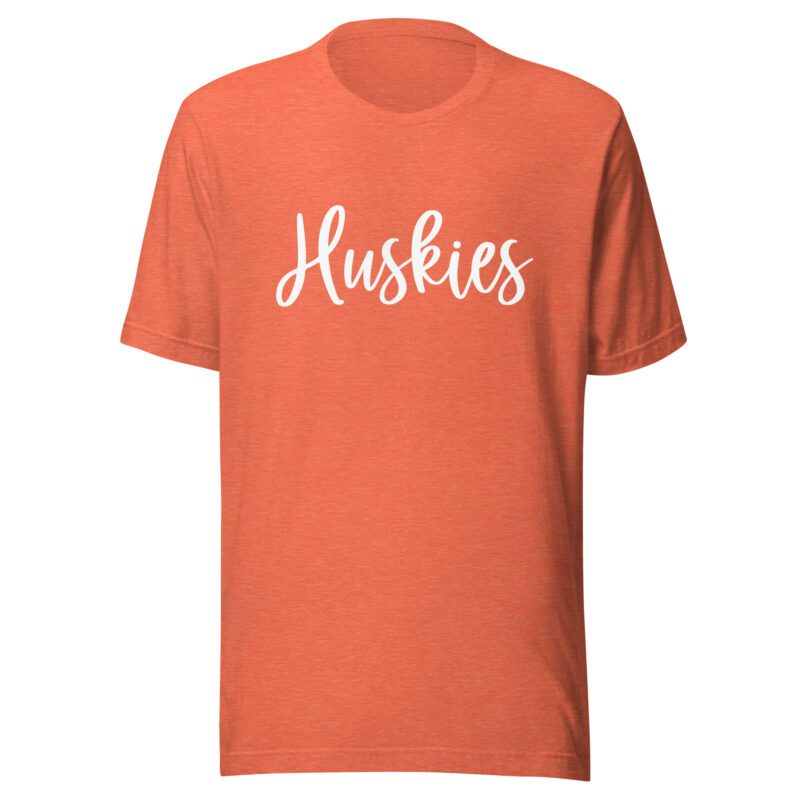 Heather orange Huskies Mascot Shirt