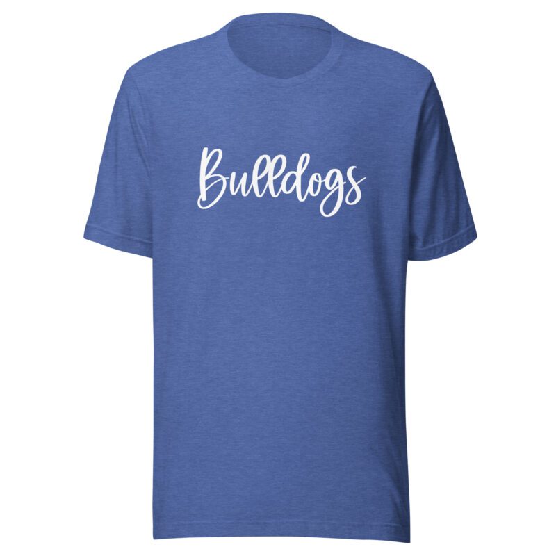 Heather blue Bulldogs Mascot Shirt