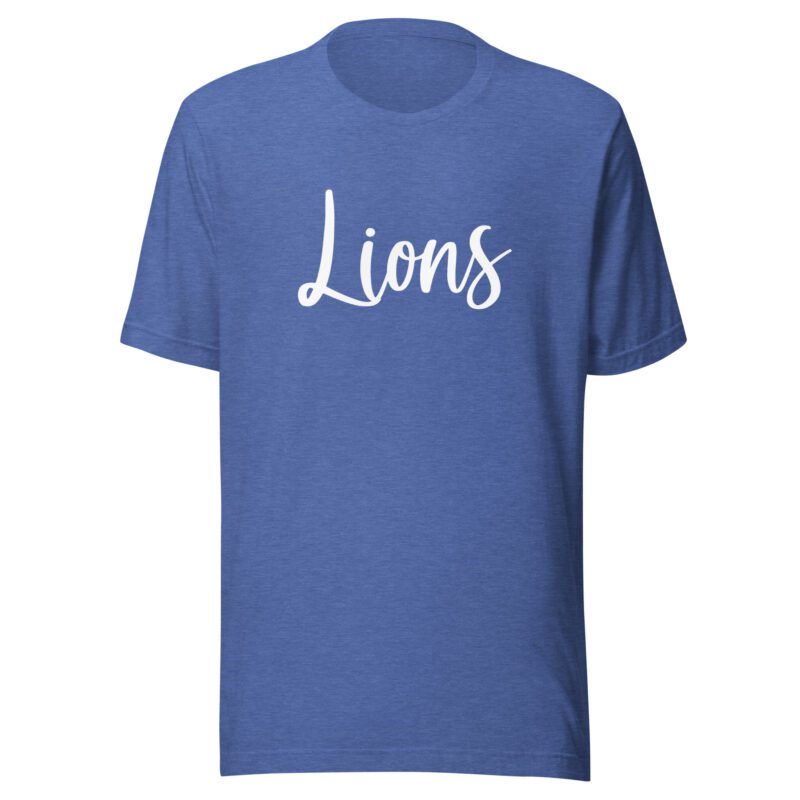 Heather blue Lions Mascot Shirt