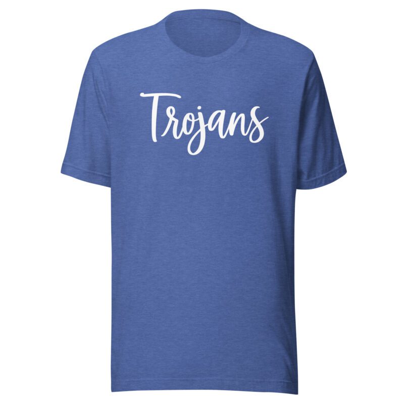 Heather blue Trojans Mascot Shirt