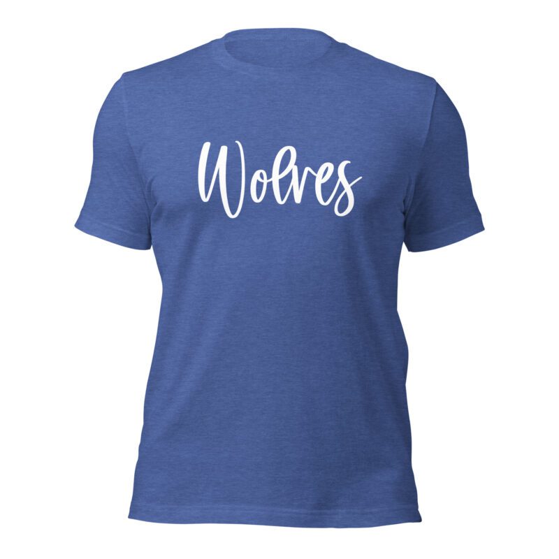 Heather blue Wolves Mascot Shirt
