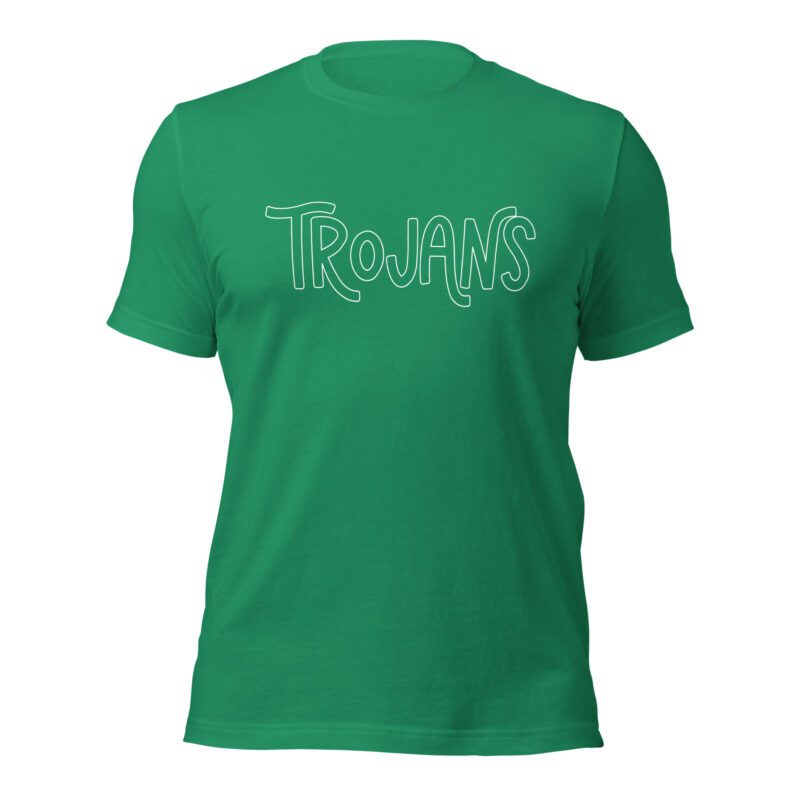 Green trojans mascot t-shirt