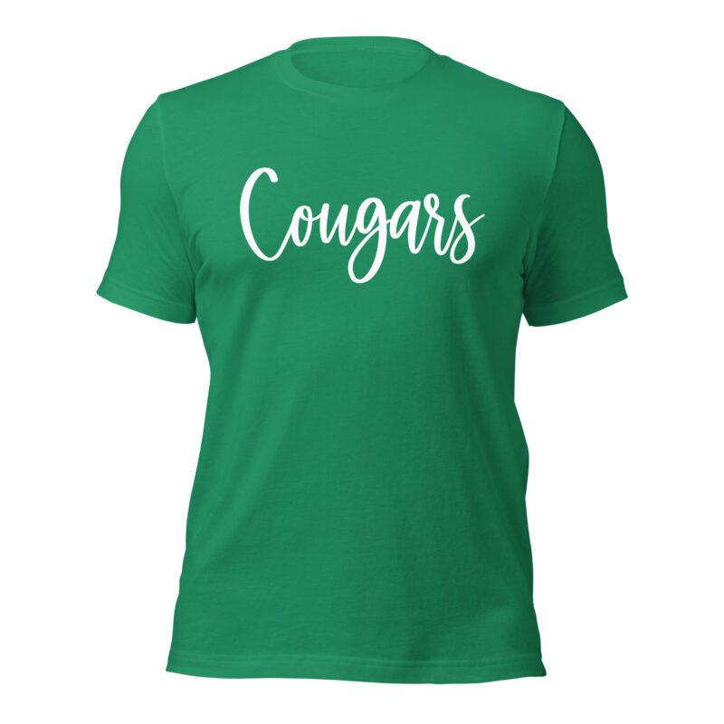 Kelly green Cougars Mascot Shirt