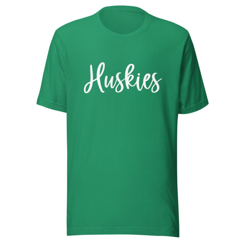 Kelly green Huskies Mascot Shirt