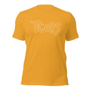 Yellow tigers mascot t-shirt