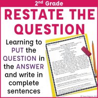 2nd grade Restating the Question Comprehension