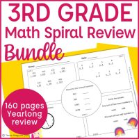 3 Math Spiral Review Warm Up Bundle