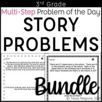 3rd Grade Problem of the Day Story Problems Bundle Cover